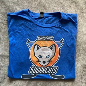 Barcelona Sugarcats Hockey T-Shirt. Large. Anvil.